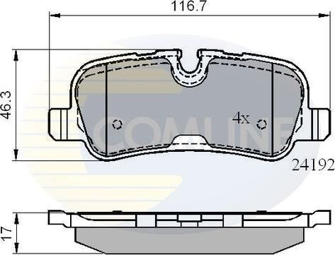 Comline CBP02021 - Bremžu uzliku kompl., Disku bremzes ps1.lv