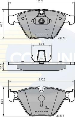 Comline CBP02100 - Bremžu uzliku kompl., Disku bremzes ps1.lv