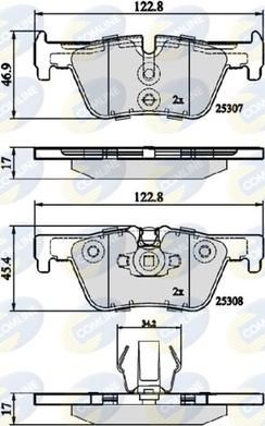 Comline CBP02131 - Bremžu uzliku kompl., Disku bremzes ps1.lv