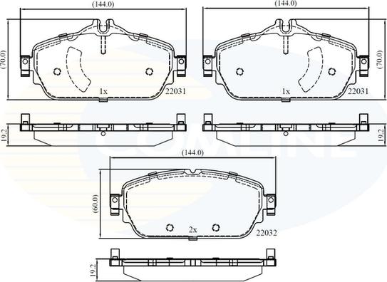 Comline CBP02346 - Bremžu uzliku kompl., Disku bremzes ps1.lv