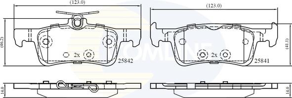 Comline CBP02369 - Bremžu uzliku kompl., Disku bremzes ps1.lv