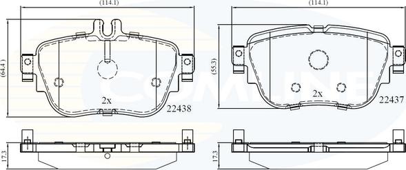 Comline CBP02366 - Bremžu uzliku kompl., Disku bremzes ps1.lv