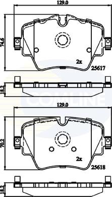 Comline CBP02319 - Bremžu uzliku kompl., Disku bremzes ps1.lv