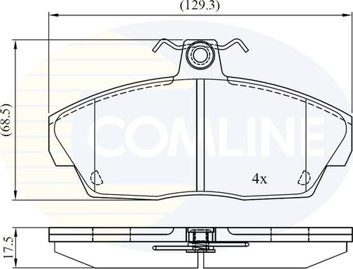 Comline CBP0232 - Bremžu uzliku kompl., Disku bremzes ps1.lv