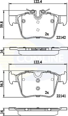 Comline CBP02255 - Bremžu uzliku kompl., Disku bremzes ps1.lv