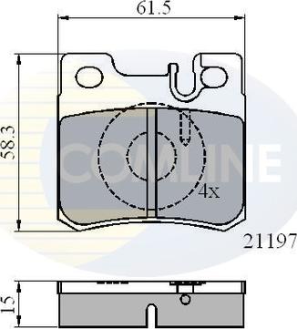 Comline CBP0226 - Bremžu uzliku kompl., Disku bremzes ps1.lv