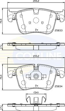 Comline CBP02236 - Bremžu uzliku kompl., Disku bremzes ps1.lv