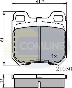 Comline CBP0741 - Bremžu uzliku kompl., Disku bremzes ps1.lv