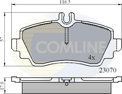 Comline CBP0748 - Bremžu uzliku kompl., Disku bremzes ps1.lv