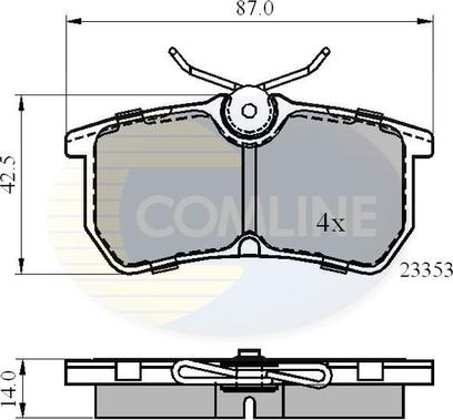 Comline CBP0705 - Bremžu uzliku kompl., Disku bremzes ps1.lv