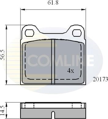 Comline CBP0731 - Bremžu uzliku kompl., Disku bremzes ps1.lv