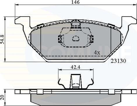 Comline CBP0737 - Bremžu uzliku kompl., Disku bremzes ps1.lv