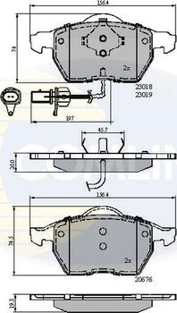 Comline CBP11542 - Bremžu uzliku kompl., Disku bremzes ps1.lv