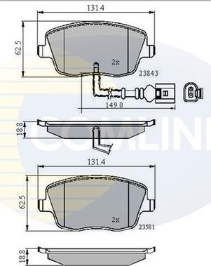 Comline CBP11147 - Bremžu uzliku kompl., Disku bremzes ps1.lv