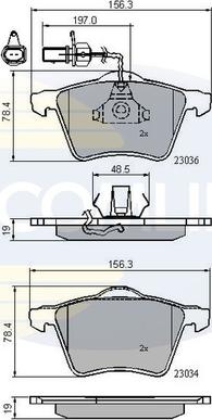 Comline CBP11168 - Bremžu uzliku kompl., Disku bremzes ps1.lv