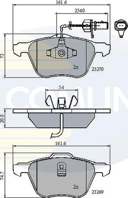 Comline CBP11136 - Bremžu uzliku kompl., Disku bremzes ps1.lv