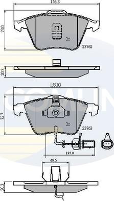 Comline CBP11200 - Bremžu uzliku kompl., Disku bremzes ps1.lv