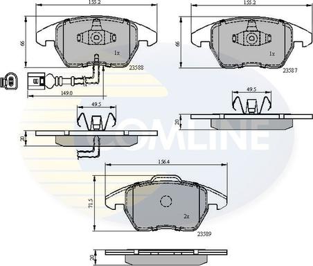 Comline CBP11224 - Bremžu uzliku kompl., Disku bremzes ps1.lv