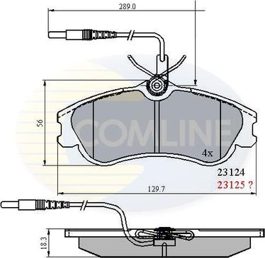 Comline CBP1174 - Bremžu uzliku kompl., Disku bremzes ps1.lv