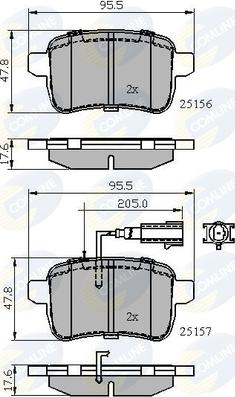 Comline CBP12103 - Bremžu uzliku kompl., Disku bremzes ps1.lv