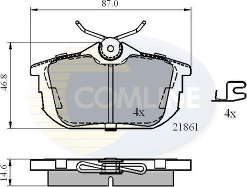 Comline CBP3945 - Bremžu uzliku kompl., Disku bremzes ps1.lv