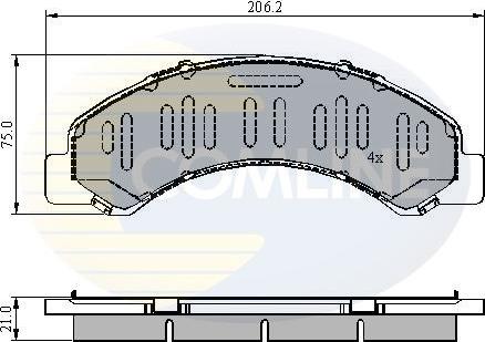 Comline CBP3918 - Bremžu uzliku kompl., Disku bremzes ps1.lv