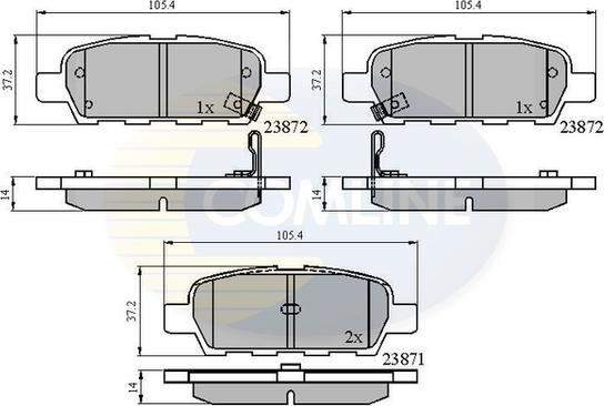 Comline CBP3912 - Bremžu uzliku kompl., Disku bremzes ps1.lv