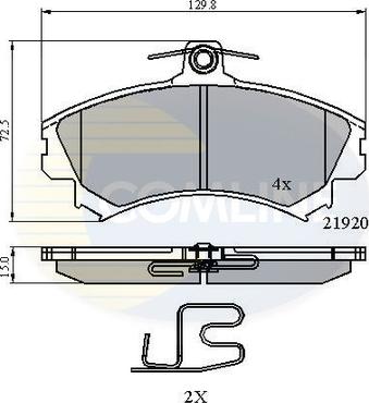 Comline CBP3462 - Bremžu uzliku kompl., Disku bremzes ps1.lv