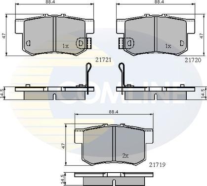 Comline CBP3471 - Bremžu uzliku kompl., Disku bremzes ps1.lv