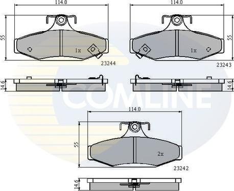 Comline CBP3586 - Bremžu uzliku kompl., Disku bremzes ps1.lv