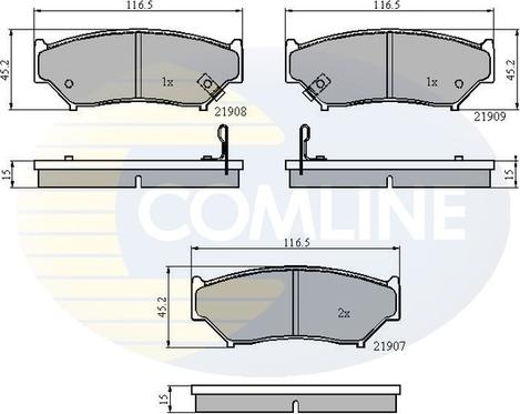 Comline CBP3587 - Bremžu uzliku kompl., Disku bremzes ps1.lv