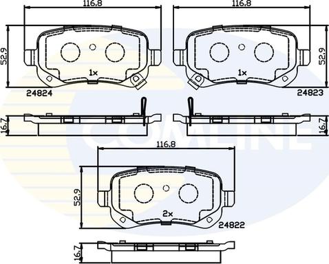 Comline CBP36067 - Bremžu uzliku kompl., Disku bremzes ps1.lv