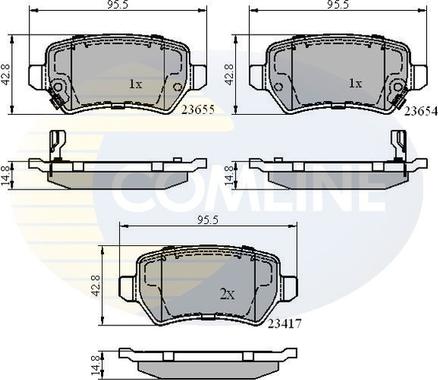 Comline CBP31551 - Bremžu uzliku kompl., Disku bremzes ps1.lv