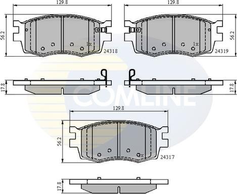 Comline CBP31519 - Bremžu uzliku kompl., Disku bremzes ps1.lv