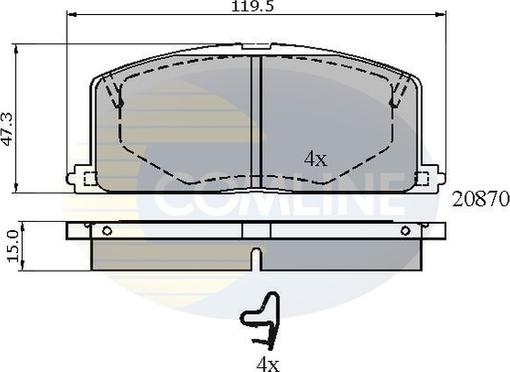 Comline CBP3163 - Bremžu uzliku kompl., Disku bremzes ps1.lv