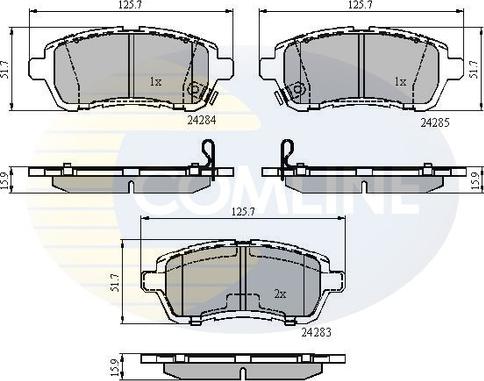 Comline CBP31620 - Bremžu uzliku kompl., Disku bremzes ps1.lv