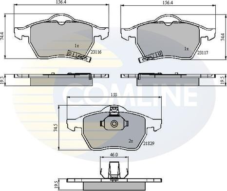 Comline CBP31167 - Bremžu uzliku kompl., Disku bremzes ps1.lv