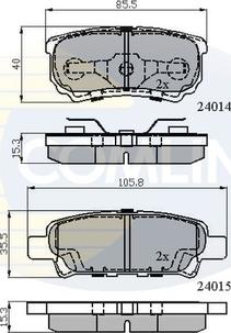 Comline CBP31290 - Bremžu uzliku kompl., Disku bremzes ps1.lv