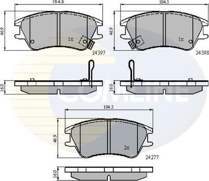 Comline CBP31298 - Bremžu uzliku kompl., Disku bremzes ps1.lv