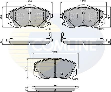 Comline CBP31768 - Bremžu uzliku kompl., Disku bremzes ps1.lv