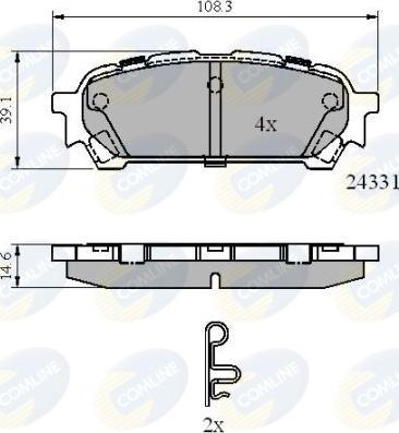 Comline CBP31775 - Bremžu uzliku kompl., Disku bremzes ps1.lv