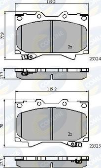 Comline CBP3831 - Bremžu uzliku kompl., Disku bremzes ps1.lv