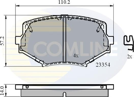 Comline CBP3820 - Bremžu uzliku kompl., Disku bremzes ps1.lv