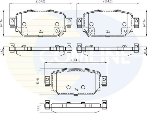 Comline CBP32442 - Bremžu uzliku kompl., Disku bremzes ps1.lv