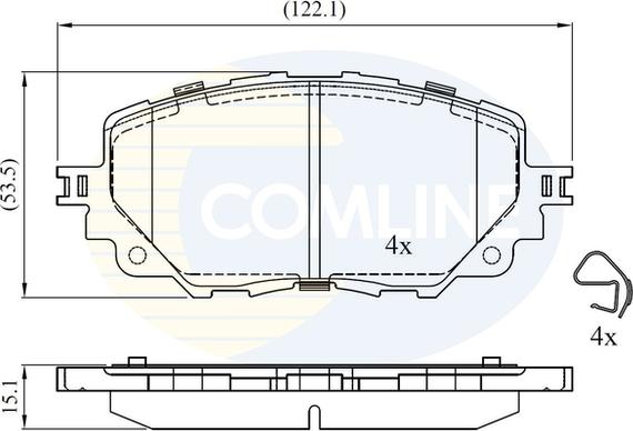 Comline CBP32447 - Bremžu uzliku kompl., Disku bremzes ps1.lv