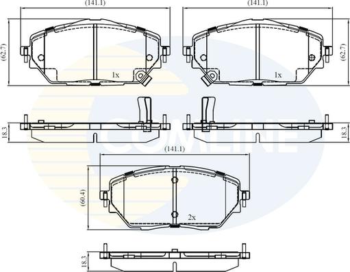 Comline CBP32438 - Bremžu uzliku kompl., Disku bremzes ps1.lv