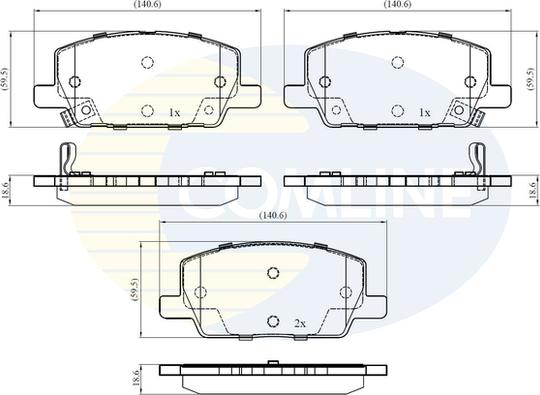 Comline CBP32437 - Bremžu uzliku kompl., Disku bremzes ps1.lv