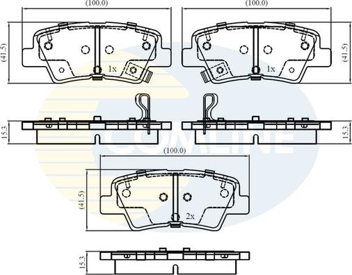 Comline CBP32161 - Bremžu uzliku kompl., Disku bremzes ps1.lv