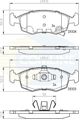 Comline CBP32104 - Bremžu uzliku kompl., Disku bremzes ps1.lv