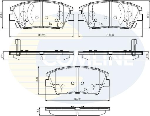 Comline CBP32322 - Bremžu uzliku kompl., Disku bremzes ps1.lv